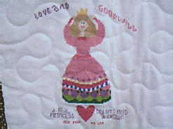 Cross stitch square for (QUILTED) Girl Theme E03's quilt