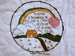Cross stitch square for (QUILTED) Girl Theme E03's quilt