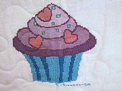 Cross stitch square for (QUILTED) Girl Theme E03's quilt
