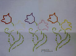 Cross stitch square for Evie U's quilt