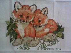 Cross stitch square for Samuel A's quilt