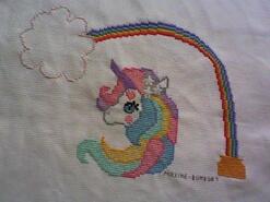 Cross stitch square for Grace's quilt