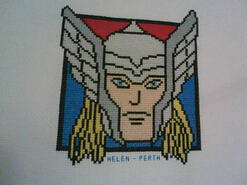 Cross stitch square for Elyjah's quilt