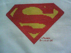 Cross stitch square for Elyjah's quilt