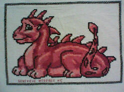 Cross stitch square for Sienna-Violet's quilt