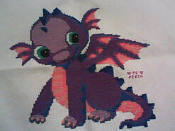 Cross stitch square for Sienna-Violet's quilt