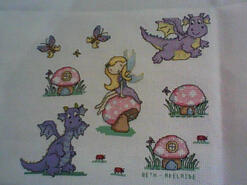 Cross stitch square for Sienna-Violet's quilt