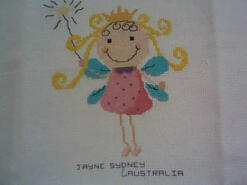 Cross stitch square for Sienna-Violet's quilt