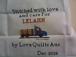 Cross stitch square for Lelahn's quilt