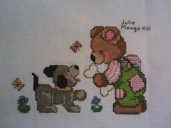 Cross stitch square for Grace's quilt