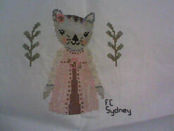 Cross stitch square for Gianna's quilt