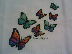 Cross stitch square for Evie U's quilt