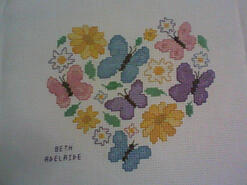 Cross stitch square for Grace B's quilt