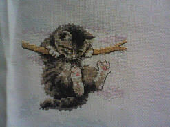Cross stitch square for Gianna's quilt