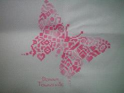 Cross stitch square for Ella B's quilt