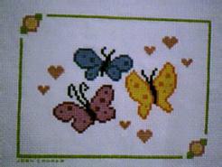 Cross stitch square for (QUILTED) Butterfly E02's quilt