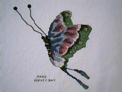 Cross stitch square for (QUILTED) Butterfly E02's quilt