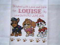 Cross stitch square for Louise C's quilt