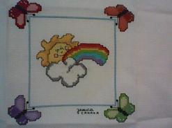 Cross stitch square for Heidi K's quilt