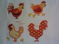 Cross stitch square for Farm Stitch-a-long's quilt