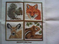 Cross stitch square for Cassian's quilt