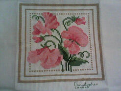 Cross stitch square for Nevaeh's quilt