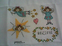 Cross stitch square for Millie's quilt